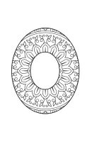 Alfabet mandala kleurplaat 15